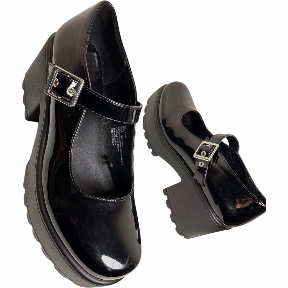 Seychelles Lug Sole Patent Platform Mary Janes Black Women's 8.5 Whimsigoth Prep - Picture 12 of 13